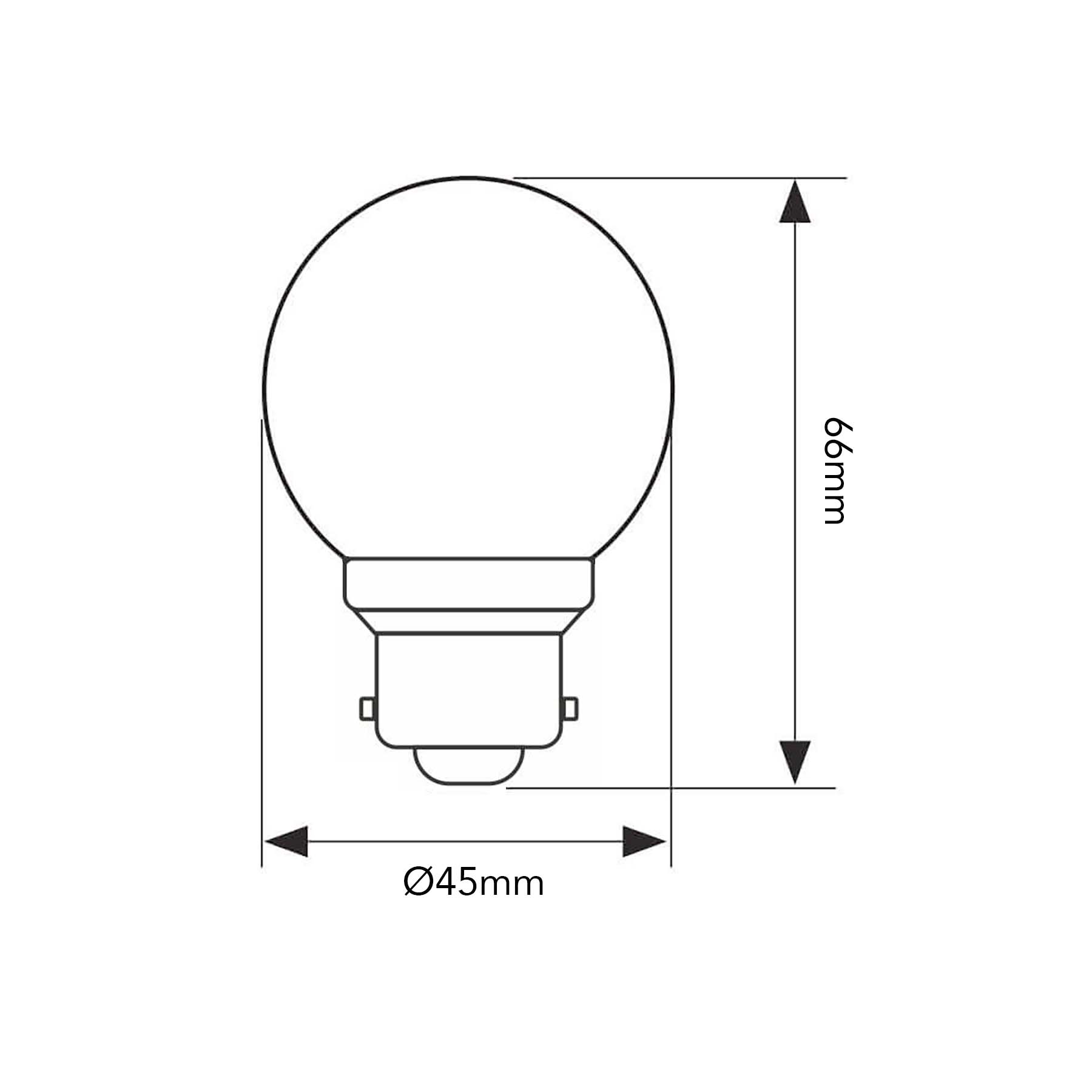 G.W.S LED Wholesale LED Bulbs 3W / Orange / 5 3W B22 Bayonet Festoon LED Coloured Bulb Orange