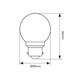 G.W.S LED Wholesale LED Bulbs 3W / Orange / 5 3W B22 Bayonet Festoon LED Coloured Bulb Orange