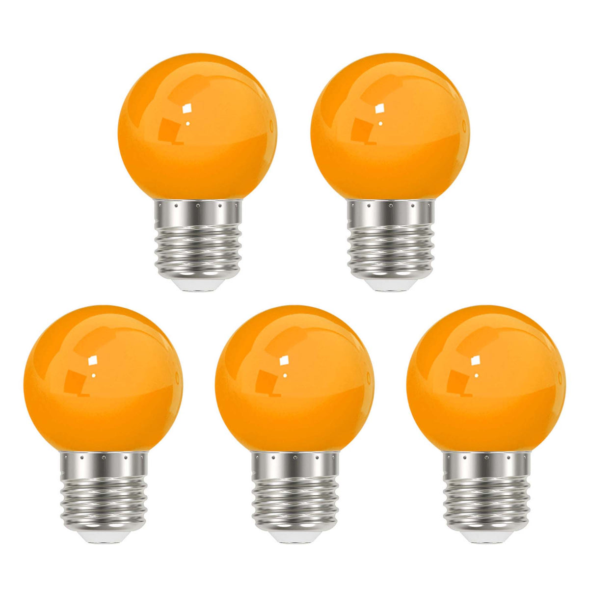 G.W.S LED Wholesale LED Bulbs 3W / Orange / 5 3W E27 Bayonet Festoon LED Coloured Bulb Orange