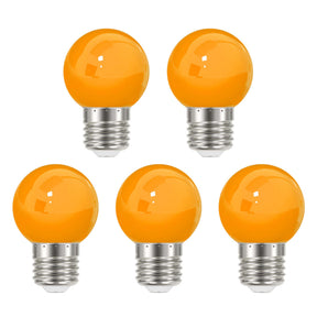 G.W.S LED Wholesale LED Bulbs 3W / Orange / 5 3W E27 Bayonet Festoon LED Coloured Bulb Orange