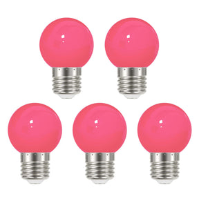 G.W.S LED Wholesale LED Bulbs 3W / Pink / 5 3W E27 Bayonet Festoon LED Coloured Bulb Pink