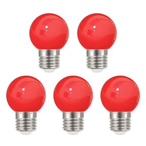 G.W.S LED Wholesale LED Bulbs 3W / Red / 5 3W E27 Bayonet Festoon LED Coloured Bulb Red