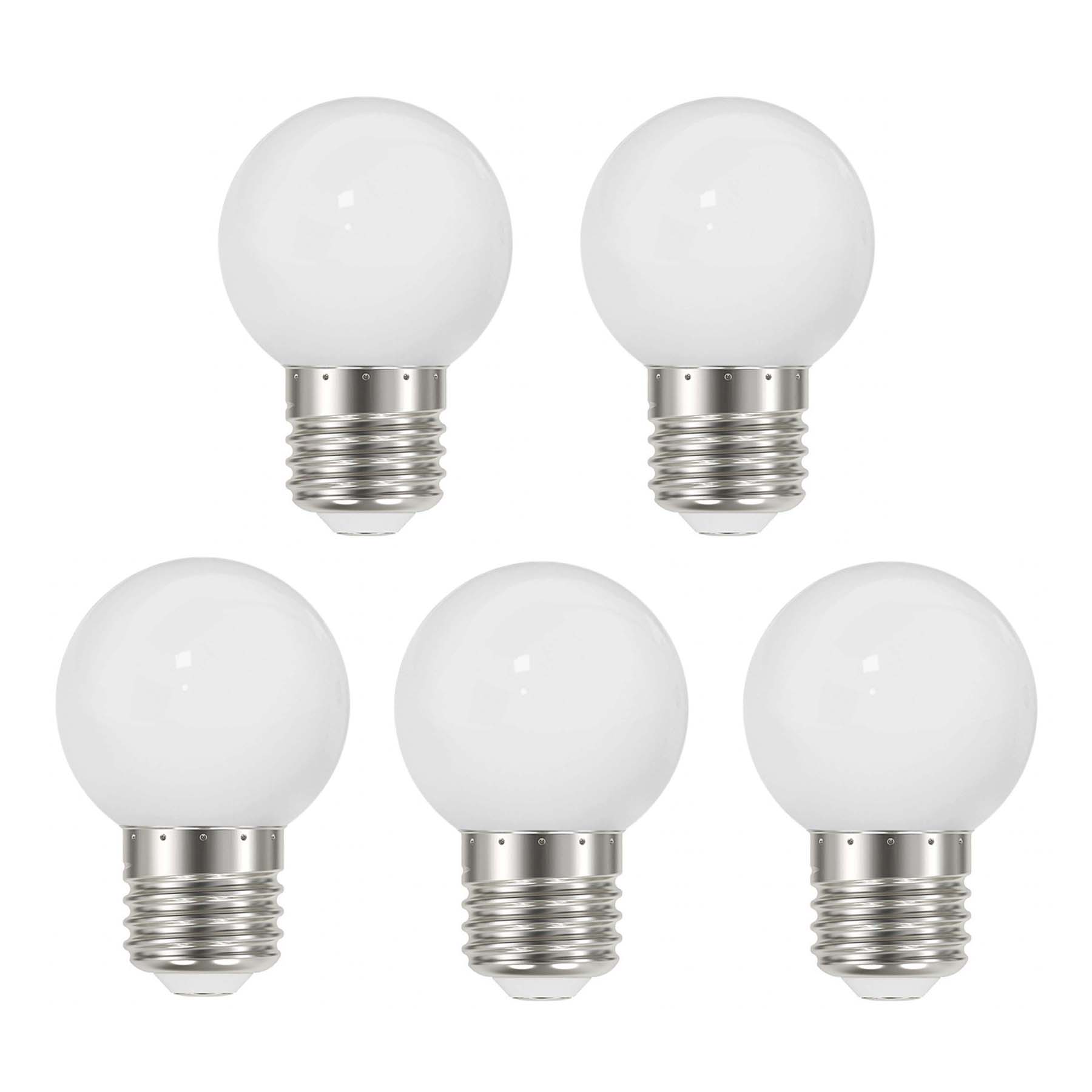 G.W.S LED Wholesale LED Bulbs 3W / Warm White (3000K) / 5 3W E27 Bayonet Festoon LED Coloured Bulb Warm White