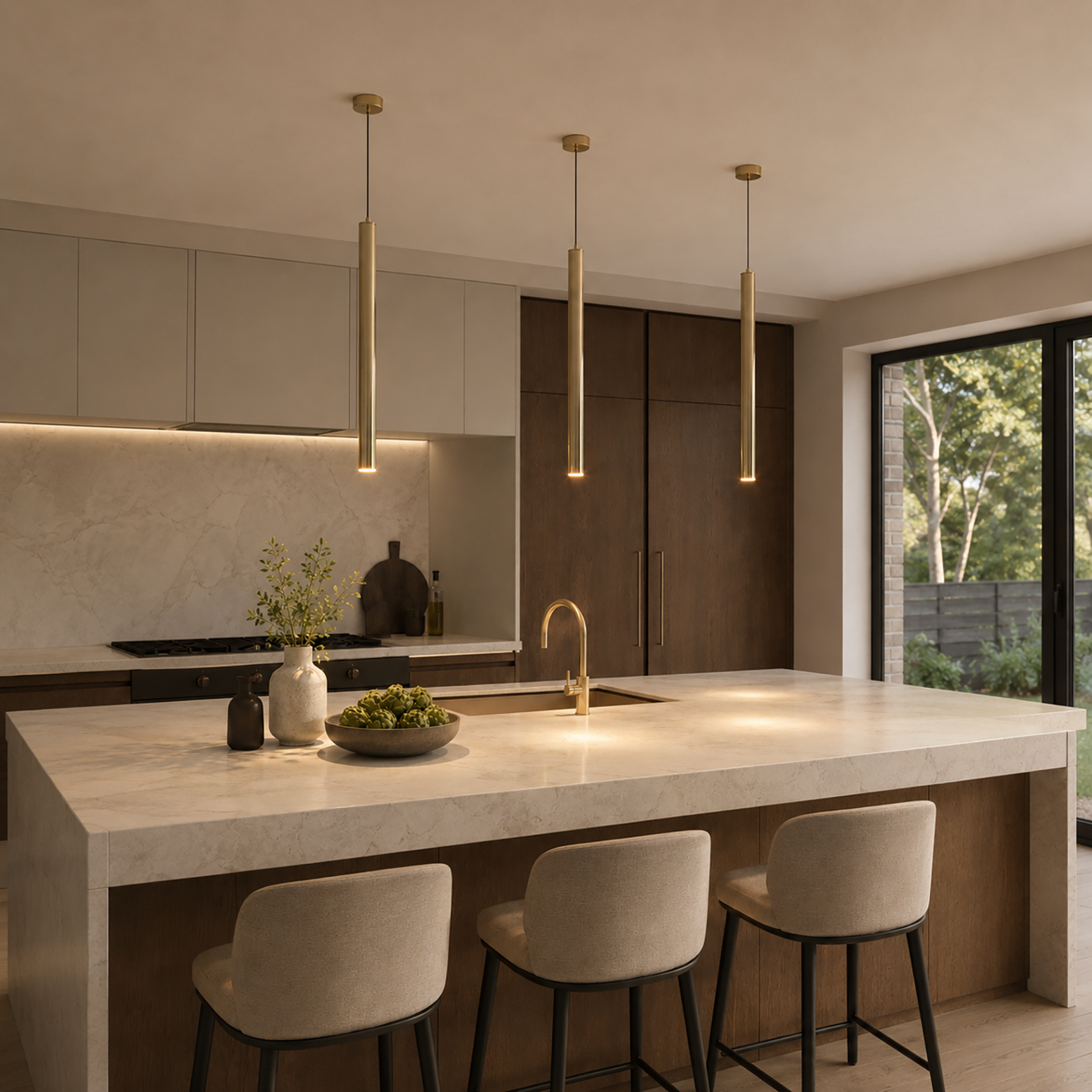 G.W.S LED Wholesale LED Ceiling Lights Gold LED Cylinder Pendant Light