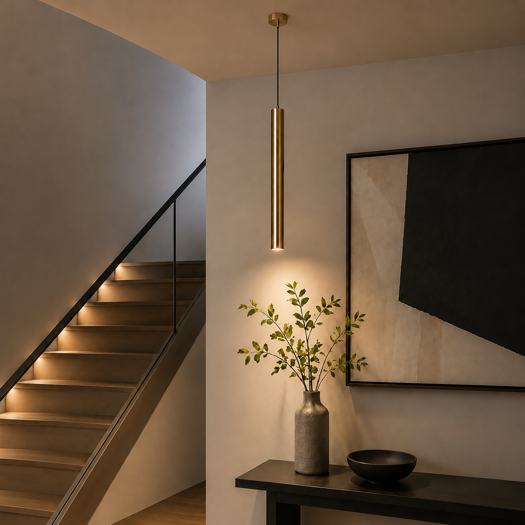 G.W.S LED Wholesale LED Ceiling Lights Gold LED Cylinder Pendant Light