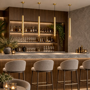 G.W.S LED Wholesale LED Ceiling Lights Gold LED Cylinder Pendant Light