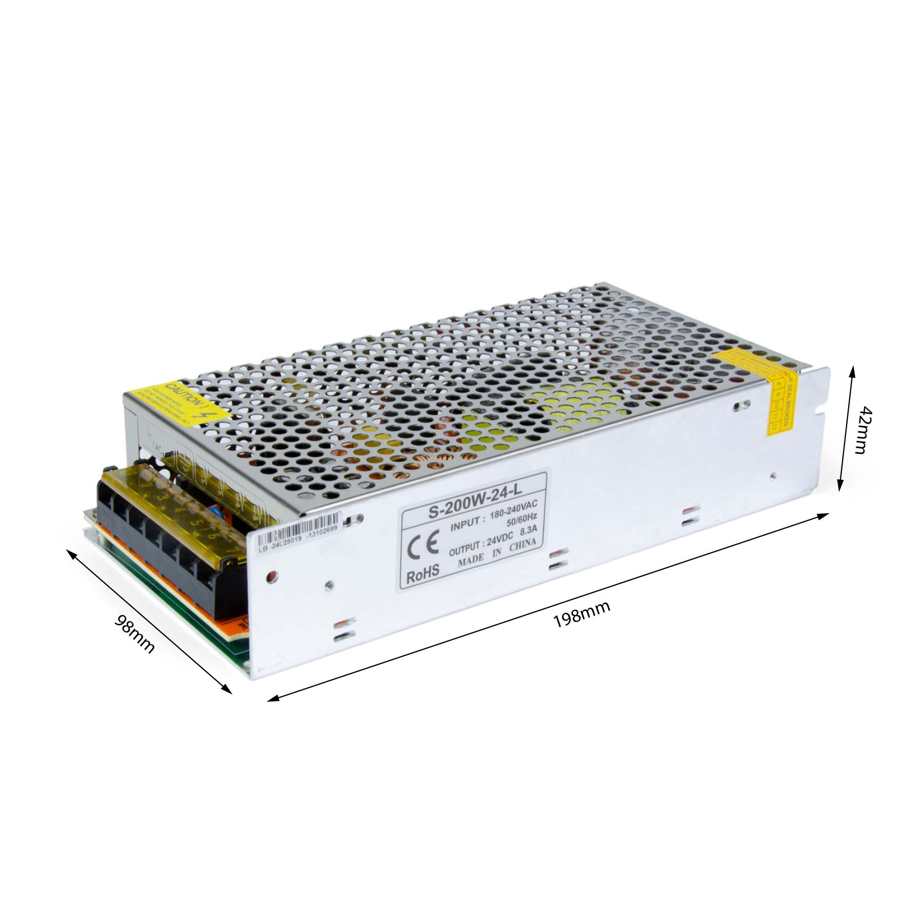 G.W.S LED Wholesale LED Drivers/LED Power Supplies IP20 (Non-Waterproof) / 24V / 200W 24V 8.3A 200W LED Driver