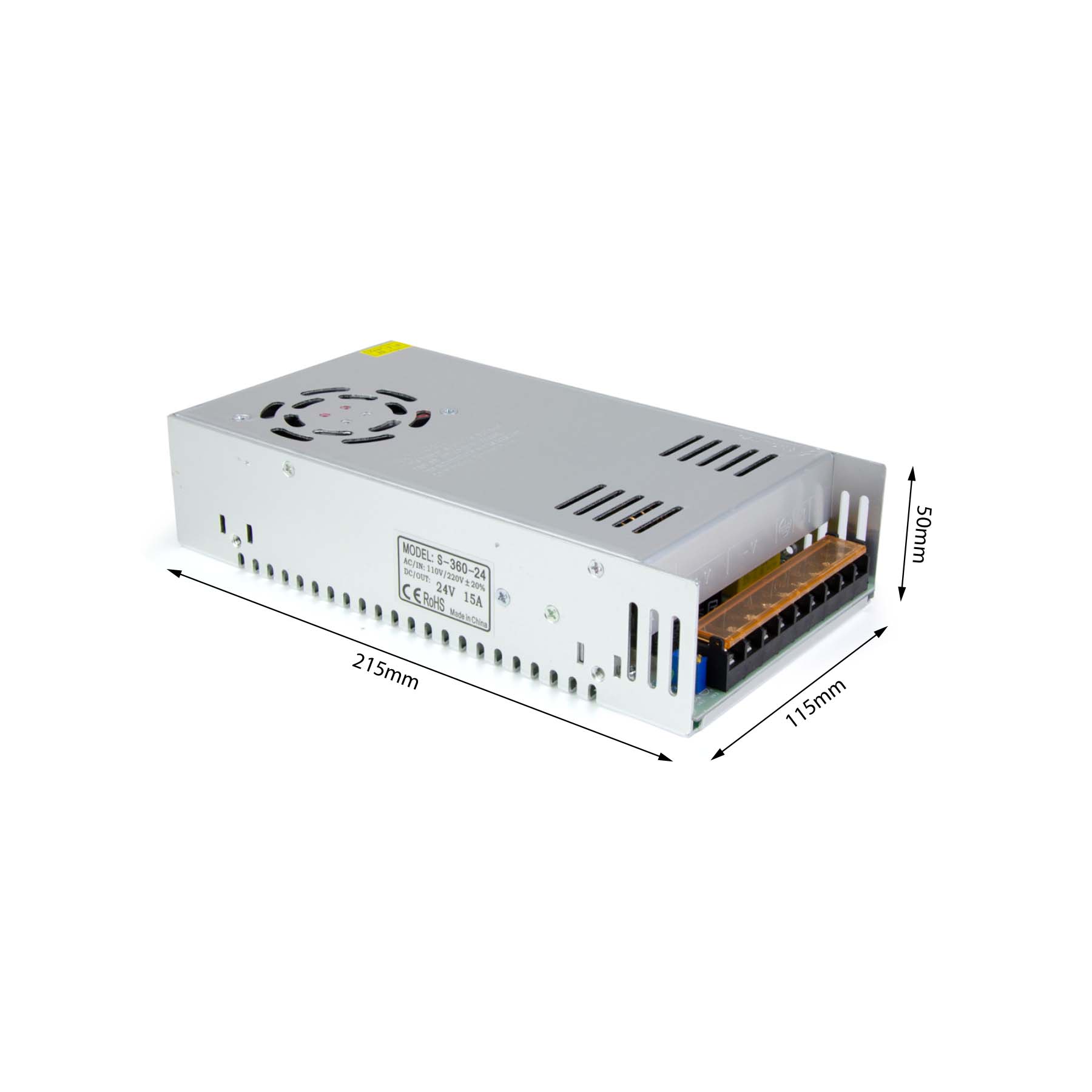 G.W.S LED Wholesale LED Drivers/LED Power Supplies IP20 (Non-Waterproof) / 24V / 360W 24V 15A 360W LED Driver