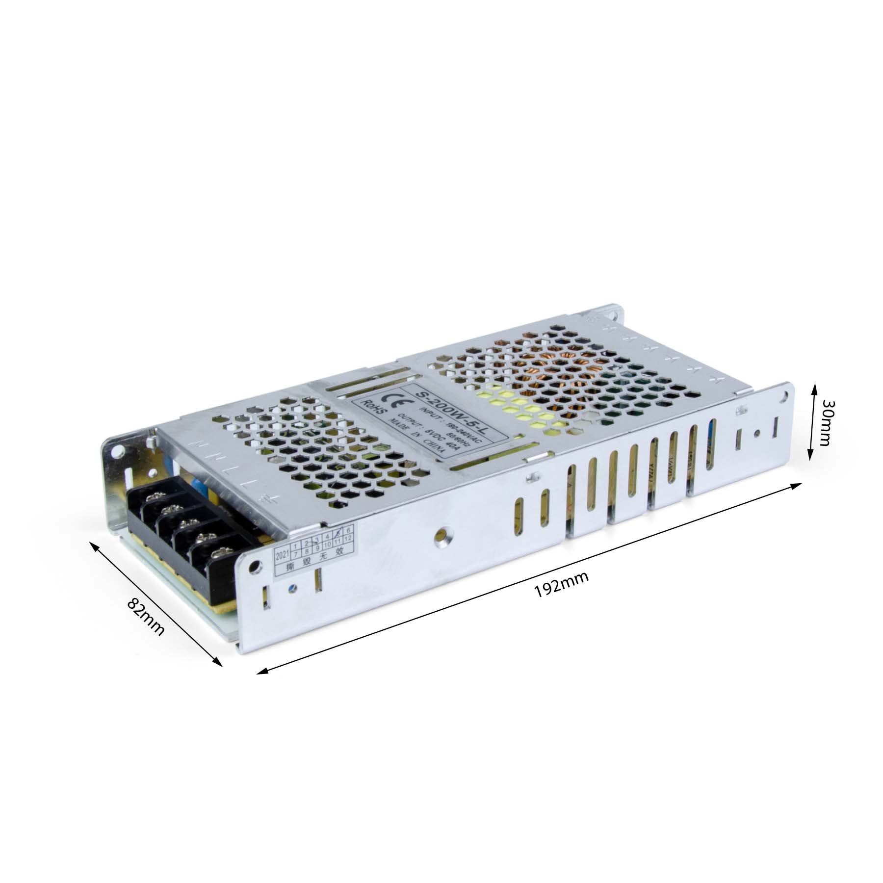 G.W.S LED Wholesale LED Drivers/LED Power Supplies IP20 (Non-Waterproof) / 5V / 200W 5V 40A 200W LED Driver