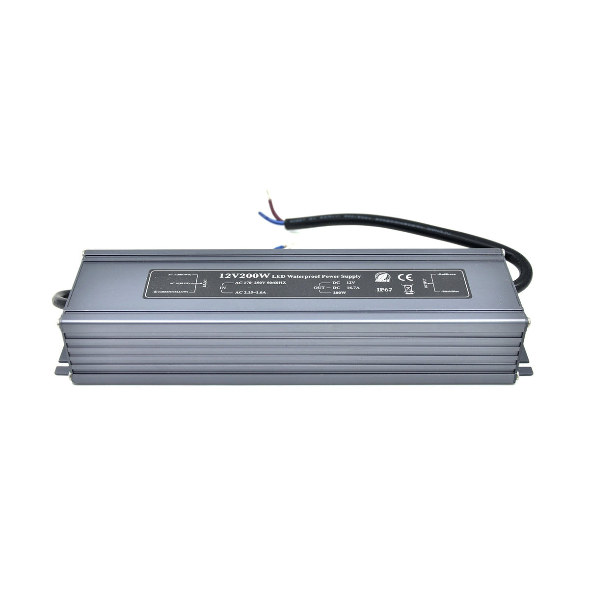 G.W.S LED Wholesale LED Drivers/LED Power Supplies IP67 (Waterproof) / 12V / 200W IP67 Waterproof 12V 16.7A 200W LED Driver