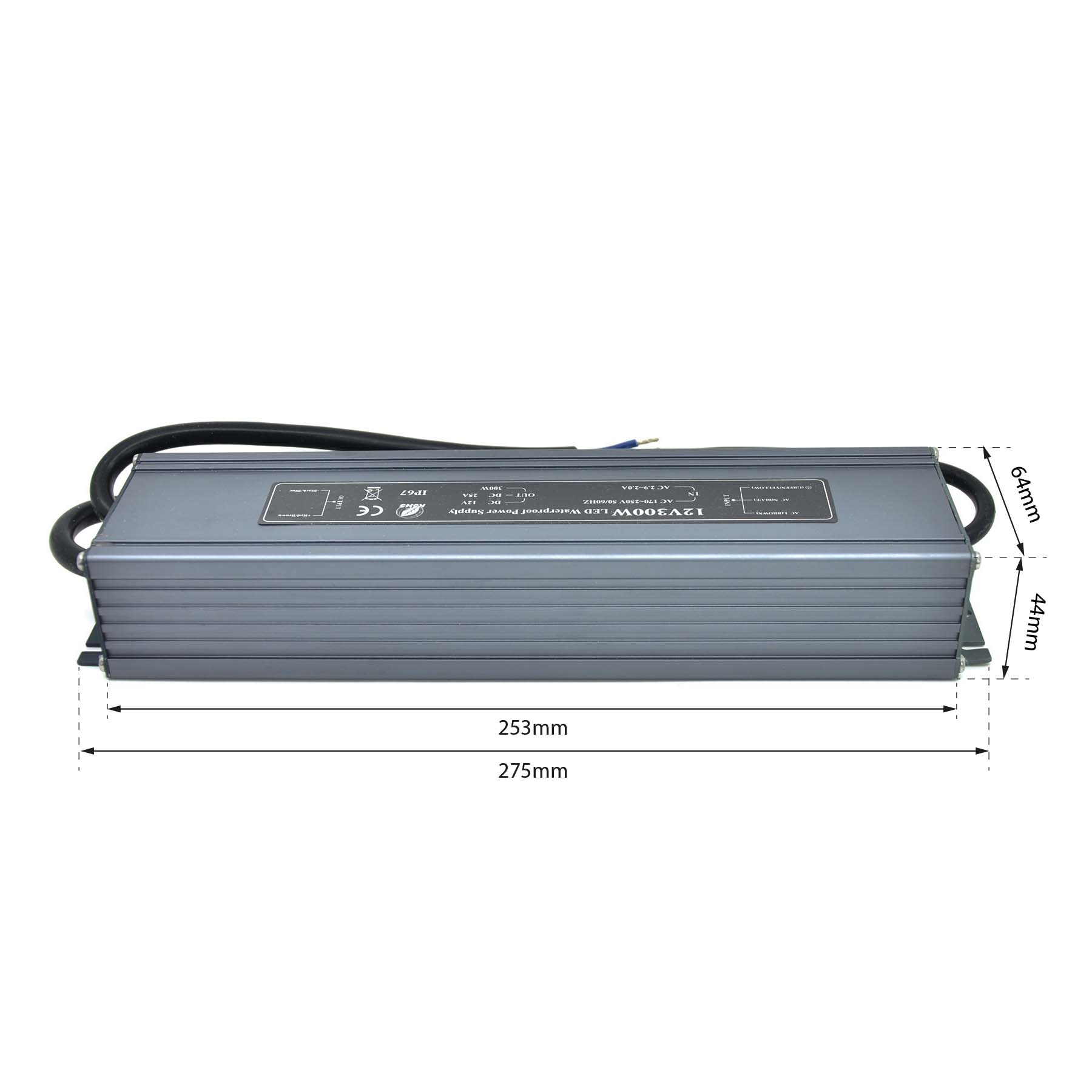 G.W.S LED Wholesale LED Drivers/LED Power Supplies IP67 (Waterproof) / 12V / 300W IP67 Waterproof 12V 25A 300W LED Driver