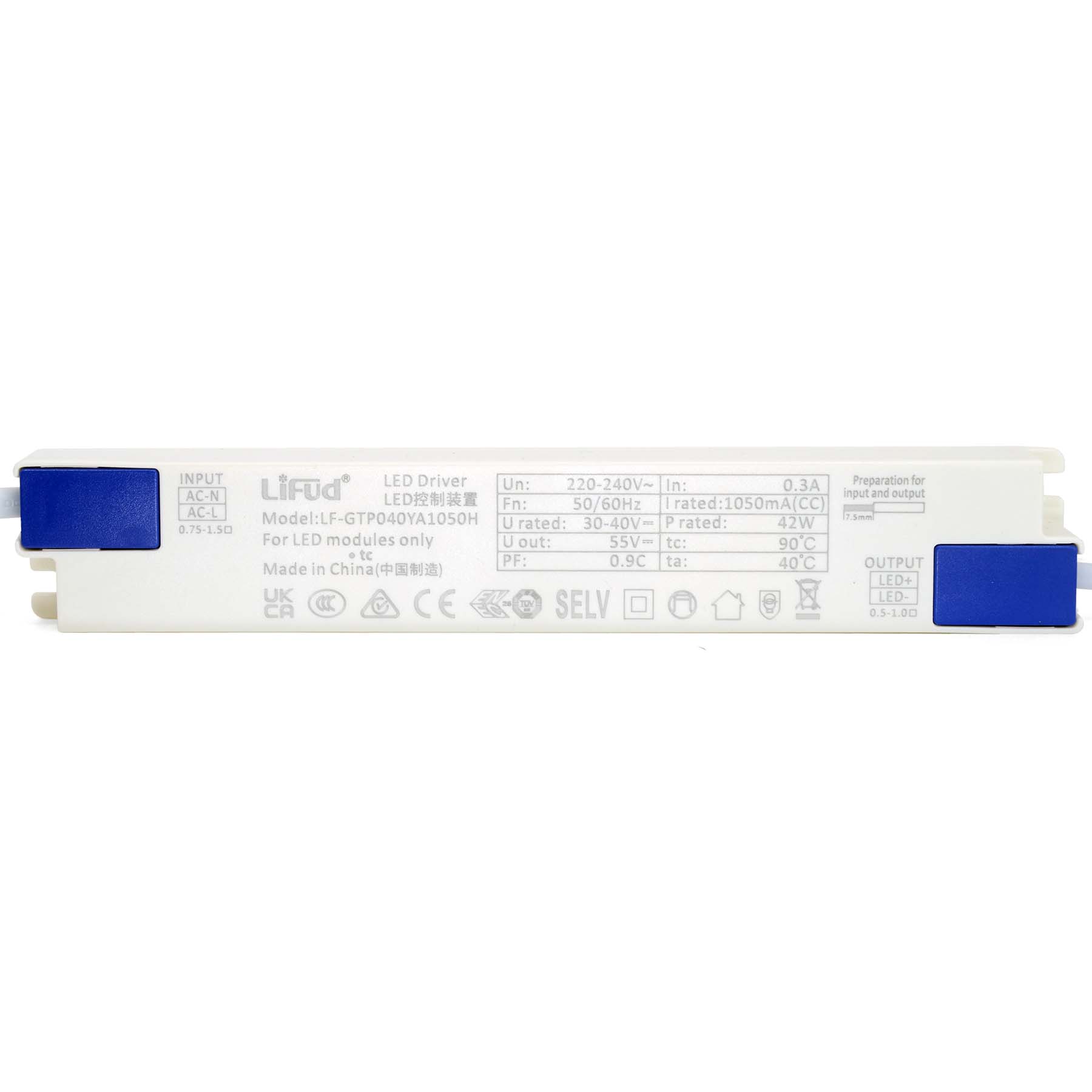 G.W.S LED Wholesale LED Drivers/LED Power Supplies Lifud LED Slim Linear Constant Current Driver Non-Dimmable 42W