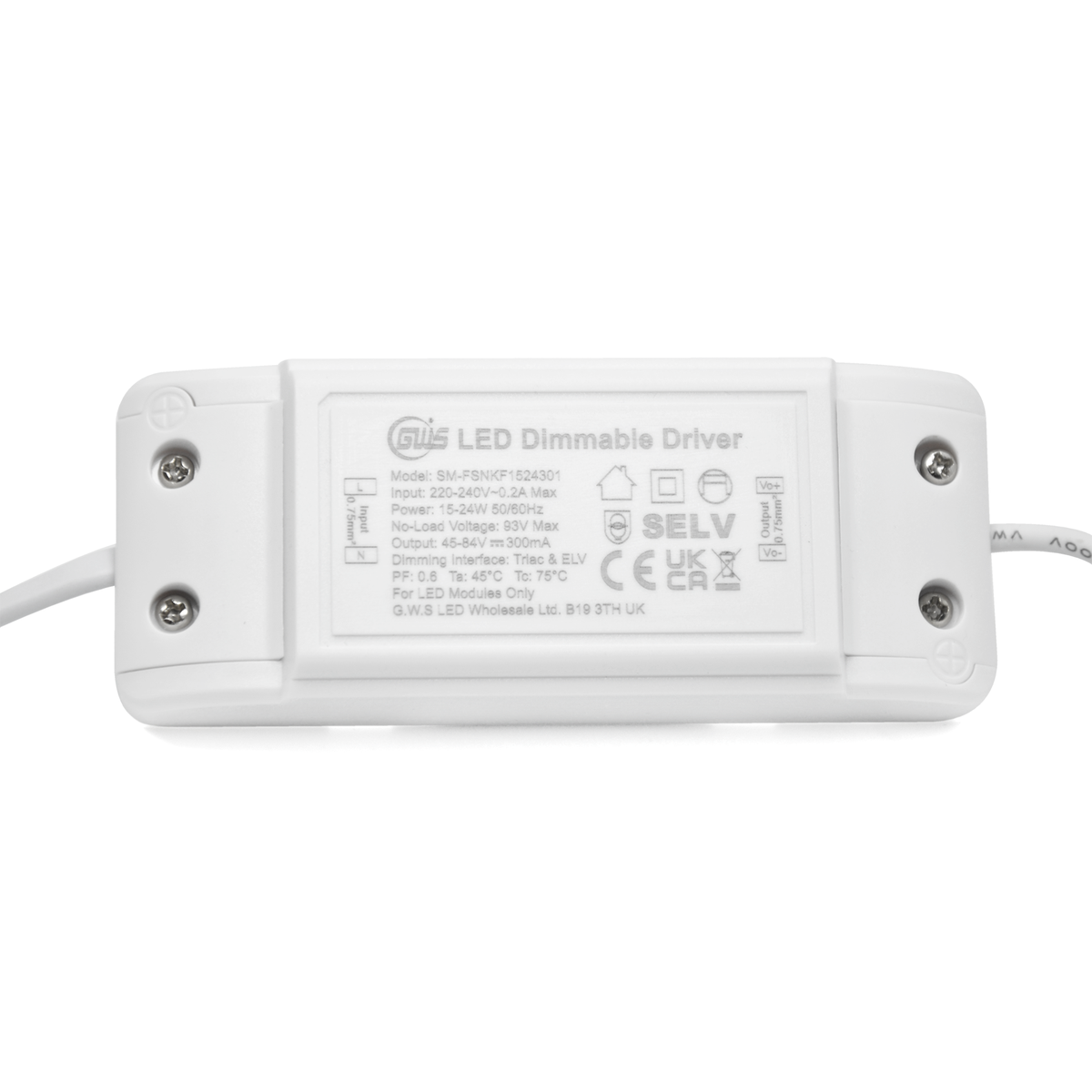 G.W.S LED Wholesale LED Drivers/LED Power Supplies Triac Constant Current LED Dimmable Driver 15-24W