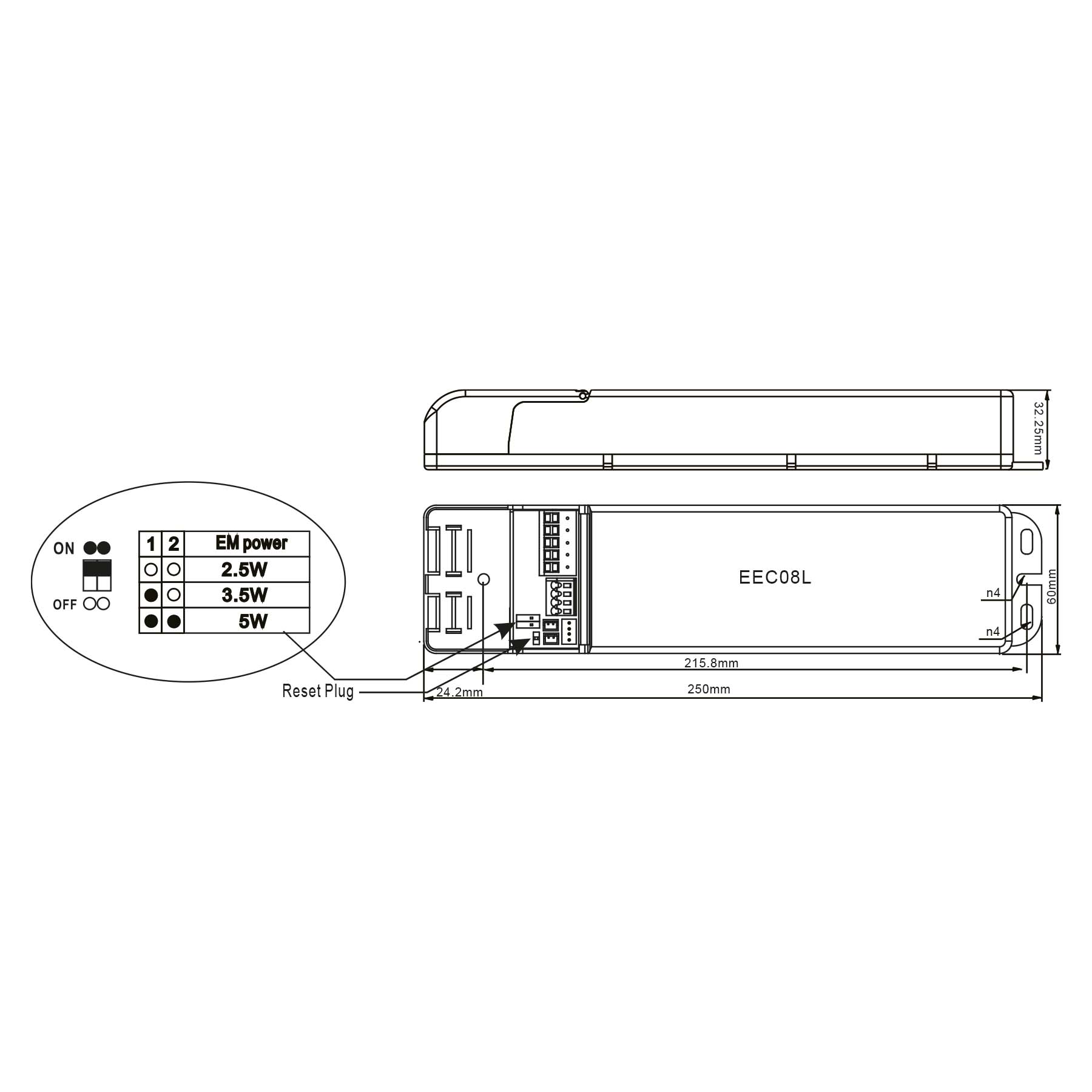 G.W.S LED Wholesale LED Emergency Lights 5W Universal LED Emergency Power Pack