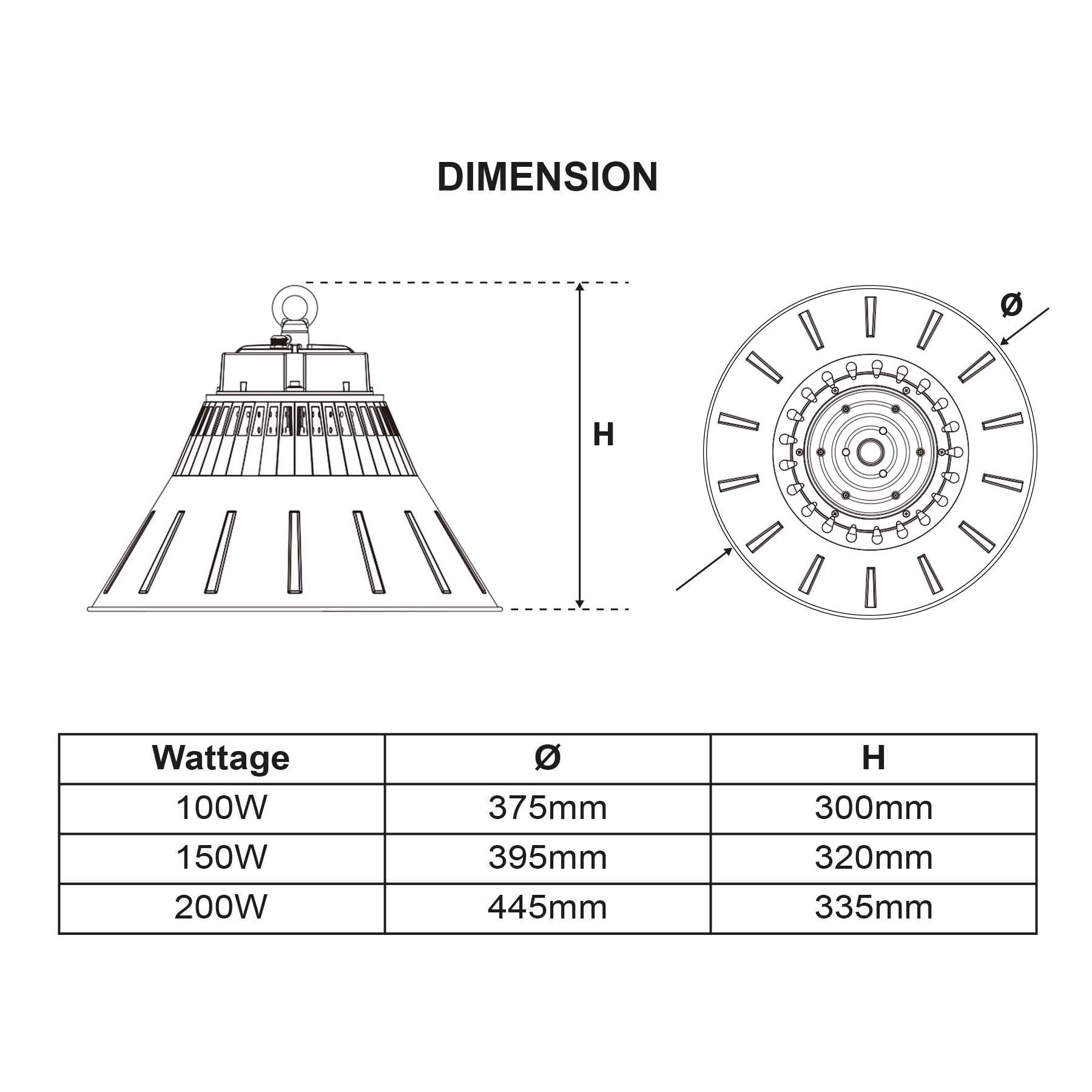 G.W.S LED Wholesale LED High Bay Lights Industrial LED High Bay Light