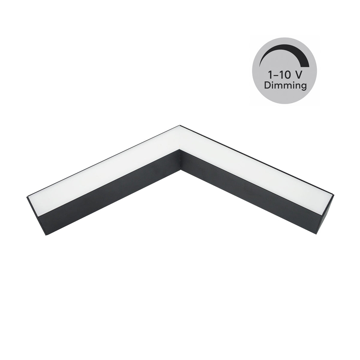 G.W.S LED Wholesale LED Linear Lights 1-10V Dimming / Black / 3CCT (3000K+4000K+6000K) LED Linear Light 120° L Shape Connector Module