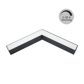 G.W.S LED Wholesale LED Linear Lights 1-10V Dimming / Black / 3CCT (3000K+4000K+6000K) LED Linear Light 120° L Shape Connector Module