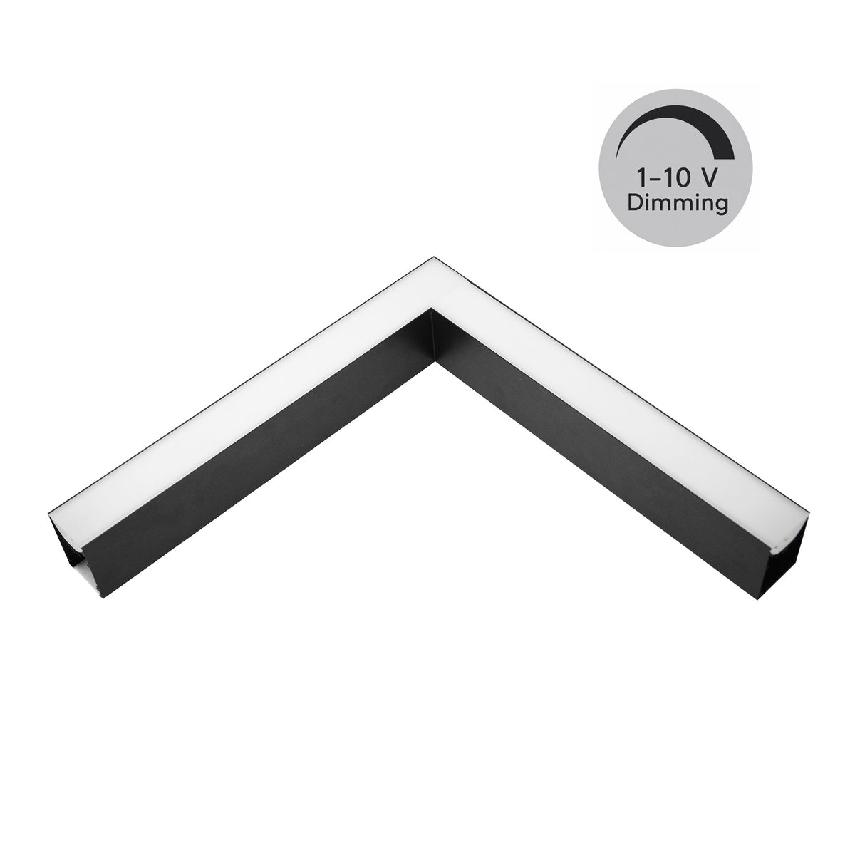 G.W.S LED Wholesale LED Linear Lights 1-10V Dimming / Black / 3CCT (3000K+4000K+6000K) LED Linear Light 90° L Shape Connector Module