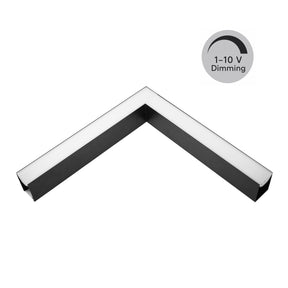 G.W.S LED Wholesale LED Linear Lights 1-10V Dimming / Black / 3CCT (3000K+4000K+6000K) LED Linear Light 90° L Shape Connector Module