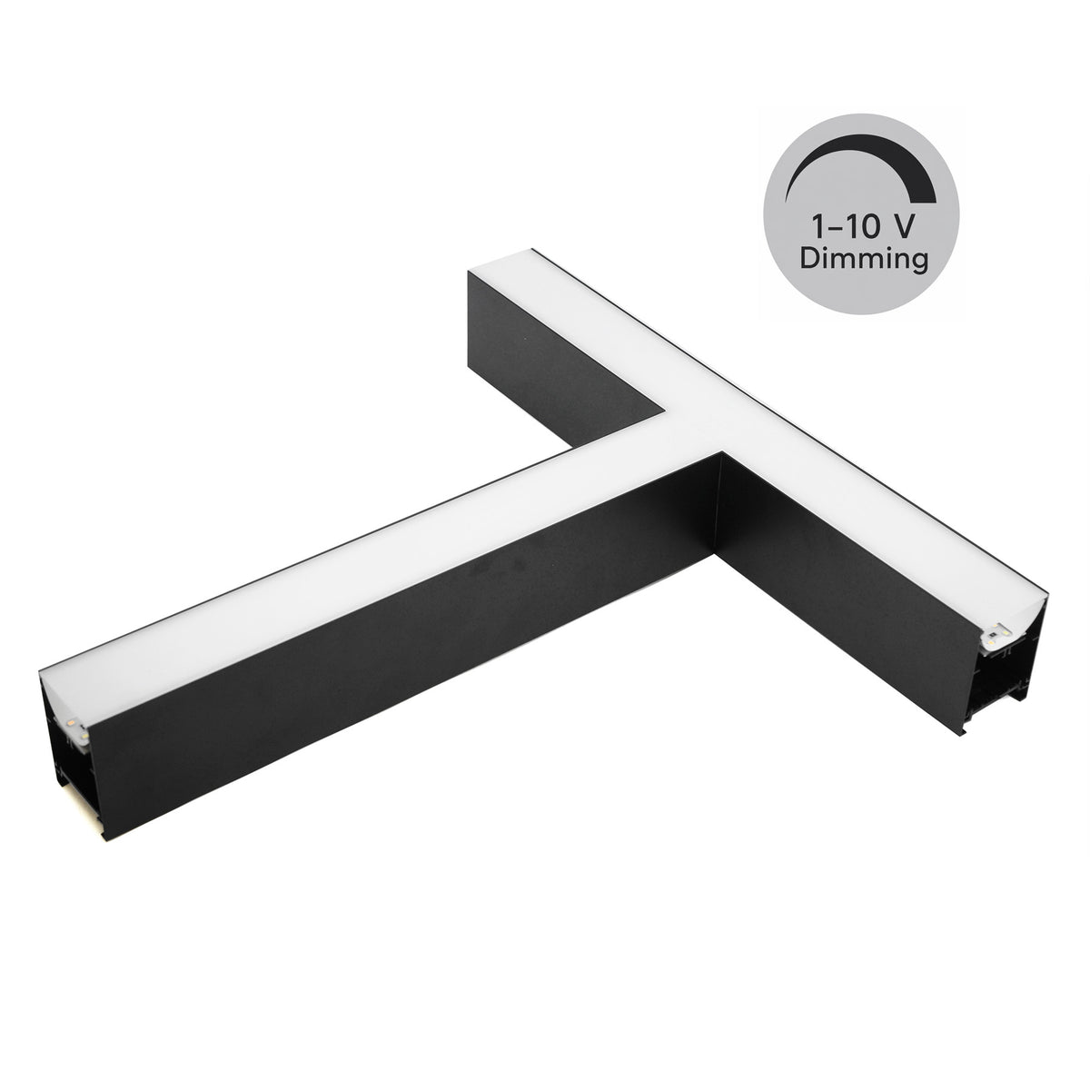 G.W.S LED Wholesale LED Linear Lights 1-10V Dimming / Black / 3CCT (3000K+4000K+6000K) LED Linear Light T Shape Connector Module