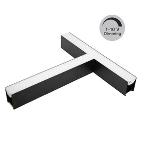 G.W.S LED Wholesale LED Linear Lights 1-10V Dimming / Black / 3CCT (3000K+4000K+6000K) LED Linear Light T Shape Connector Module