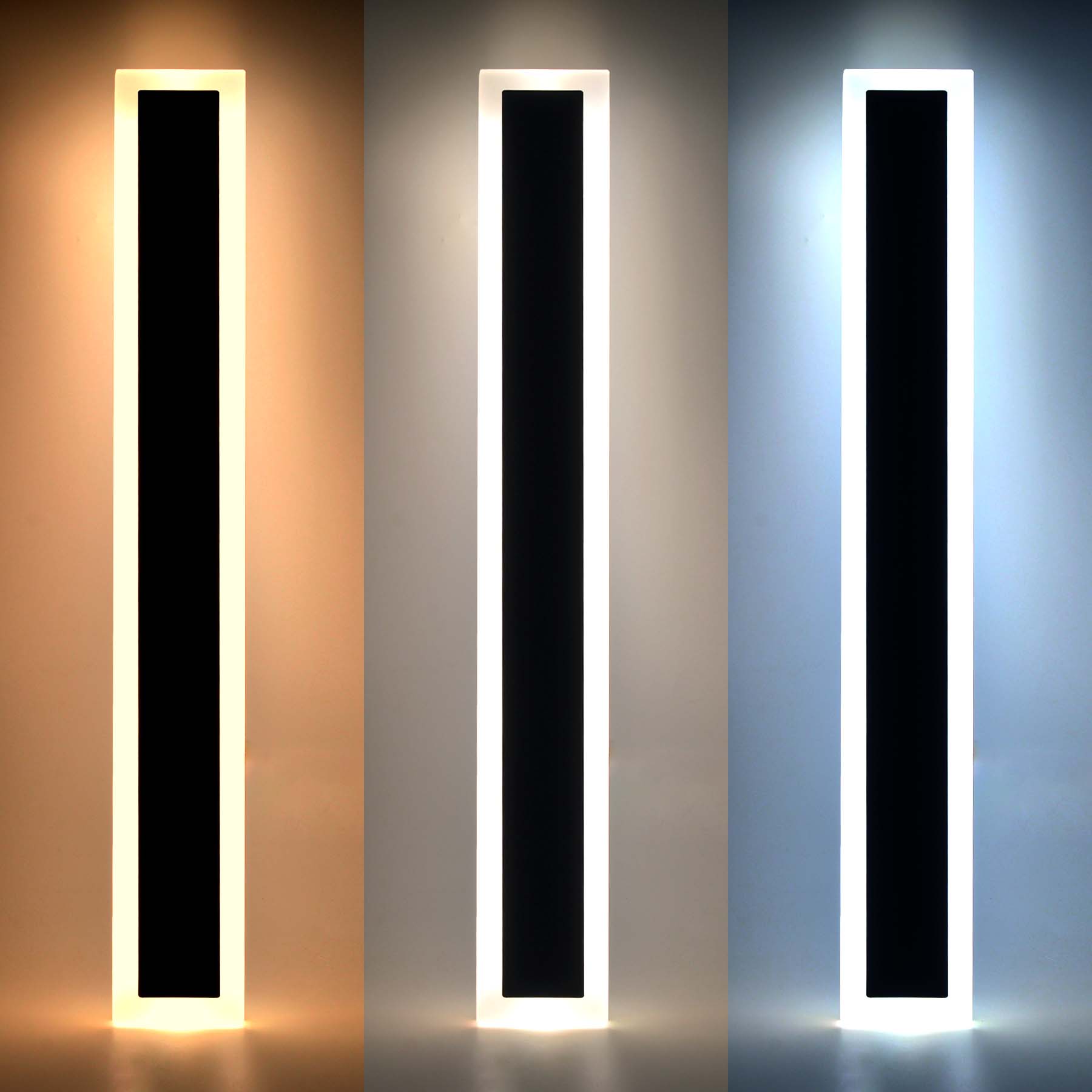 G.W.S LED Wholesale LED Linear Lights Black LED Rectangular Linear Wall Light