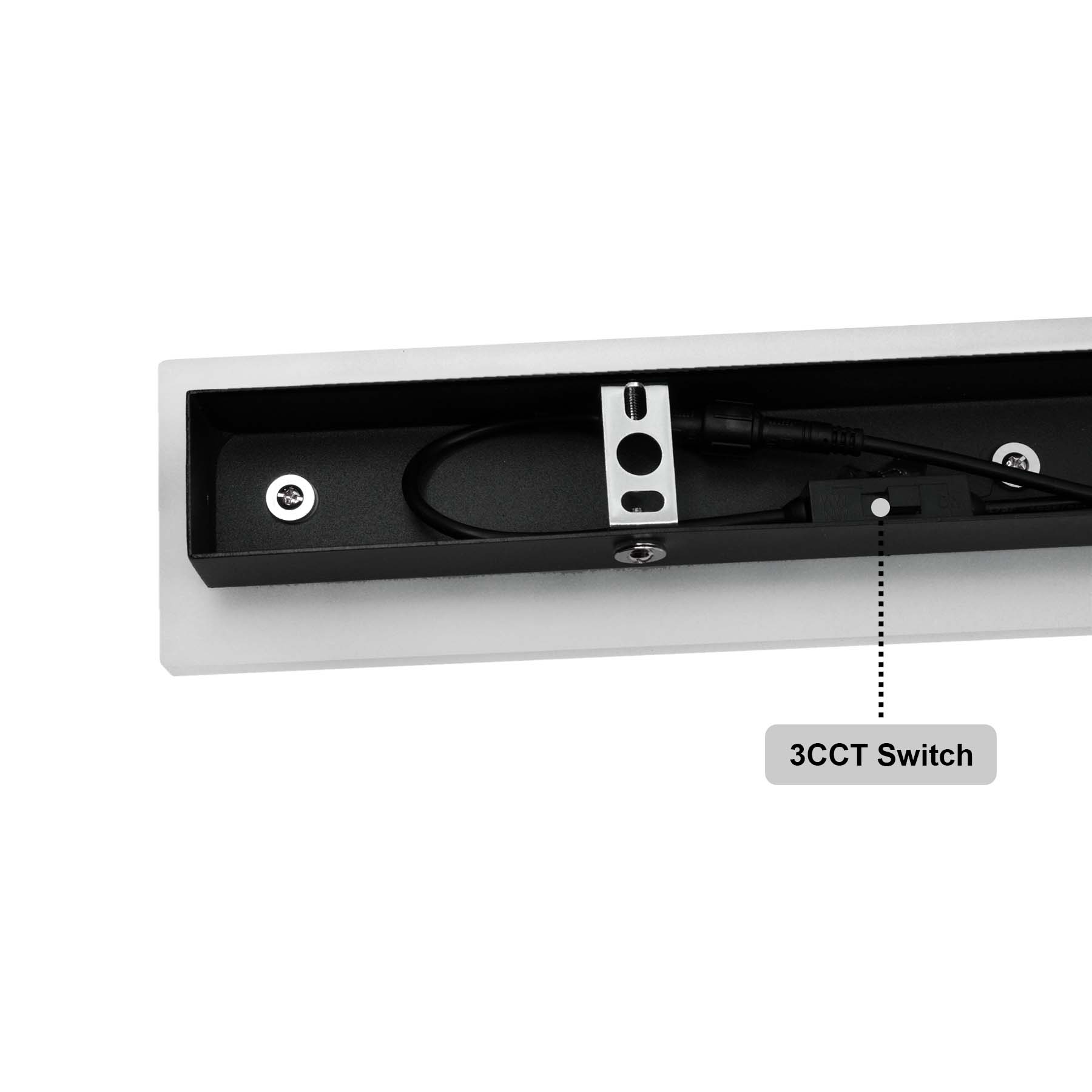 G.W.S LED Wholesale LED Linear Lights Black LED Rectangular Linear Wall Light