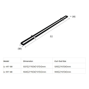 G.W.S LED Wholesale LED Linear Lights LED Linear Light Recessed Mounting Bracket