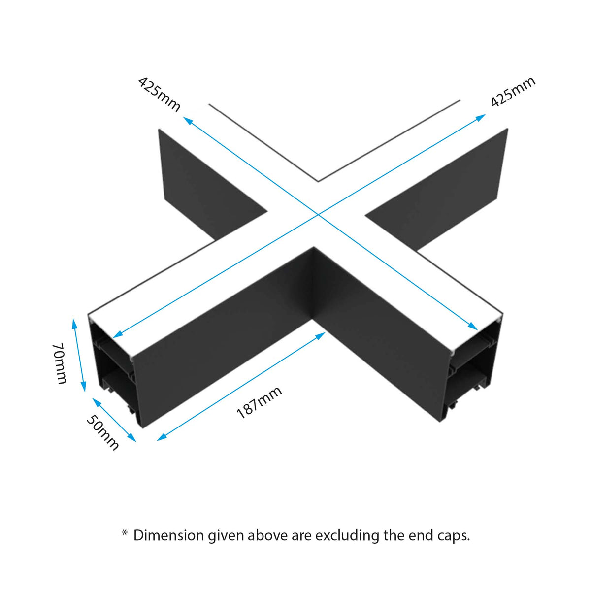 X Shape Line LED Linear Light X Shape Connector Module