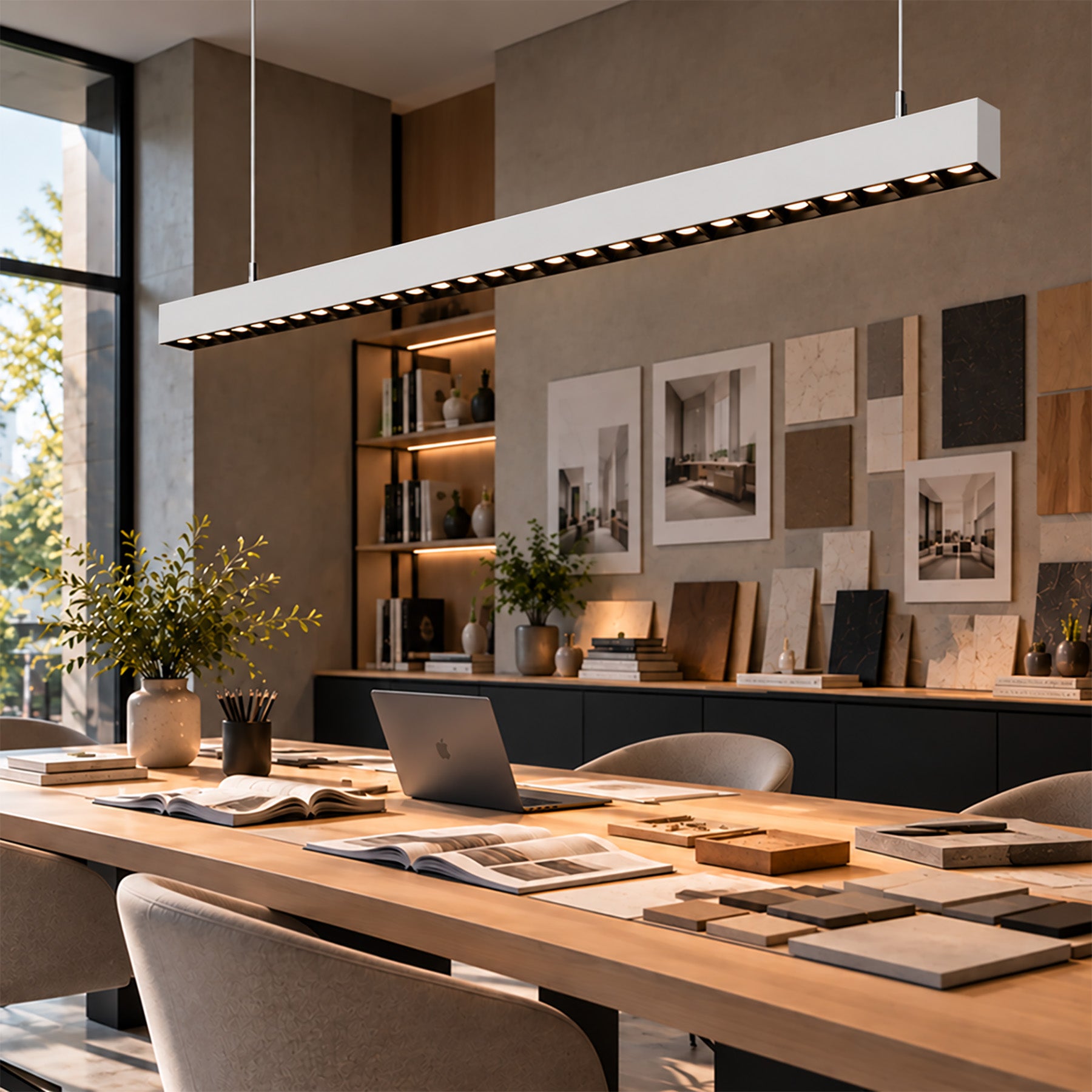 G.W.S LED Wholesale LED Linear Lights Modern White LED Ultra Slim Linear Ceiling Pendant Light