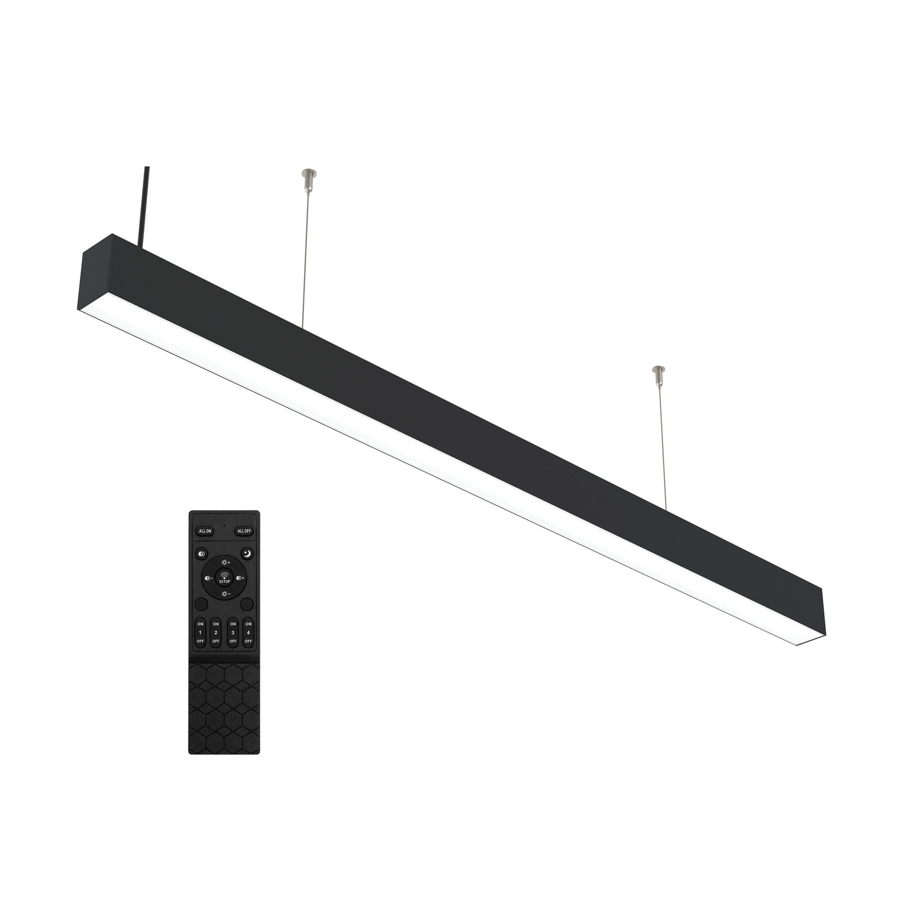 G.W.S LED Wholesale LED Linear Lights RF Remote Control / 2FT / 3CCT (3000K+4000K+6000K) Black LED Linkable Linear Light With Toolless Locking System