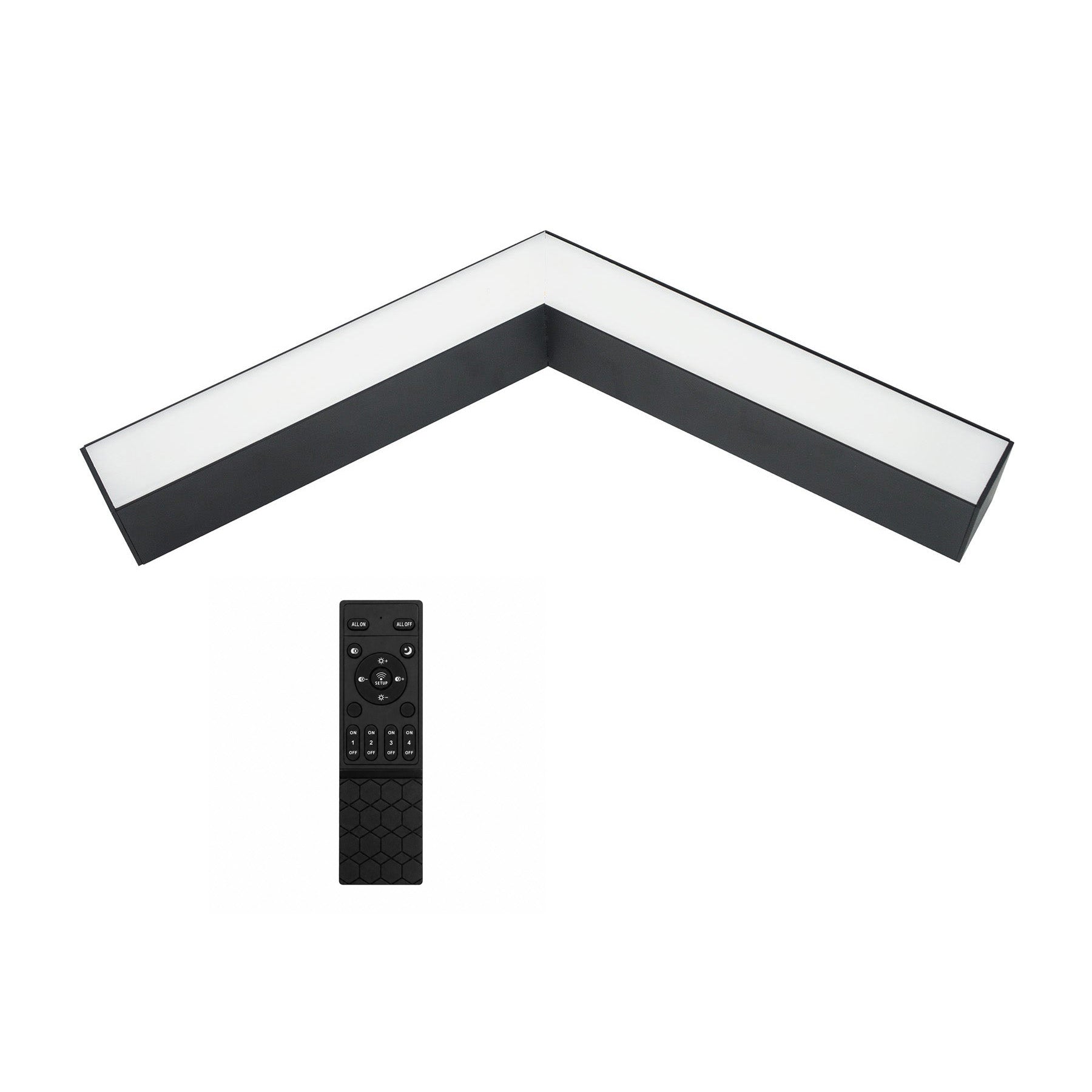 G.W.S LED Wholesale LED Linear Lights RF Remote Control / Black / 3CCT (3000K+4000K+6000K) LED Linear Light 120° L Shape Connector Module