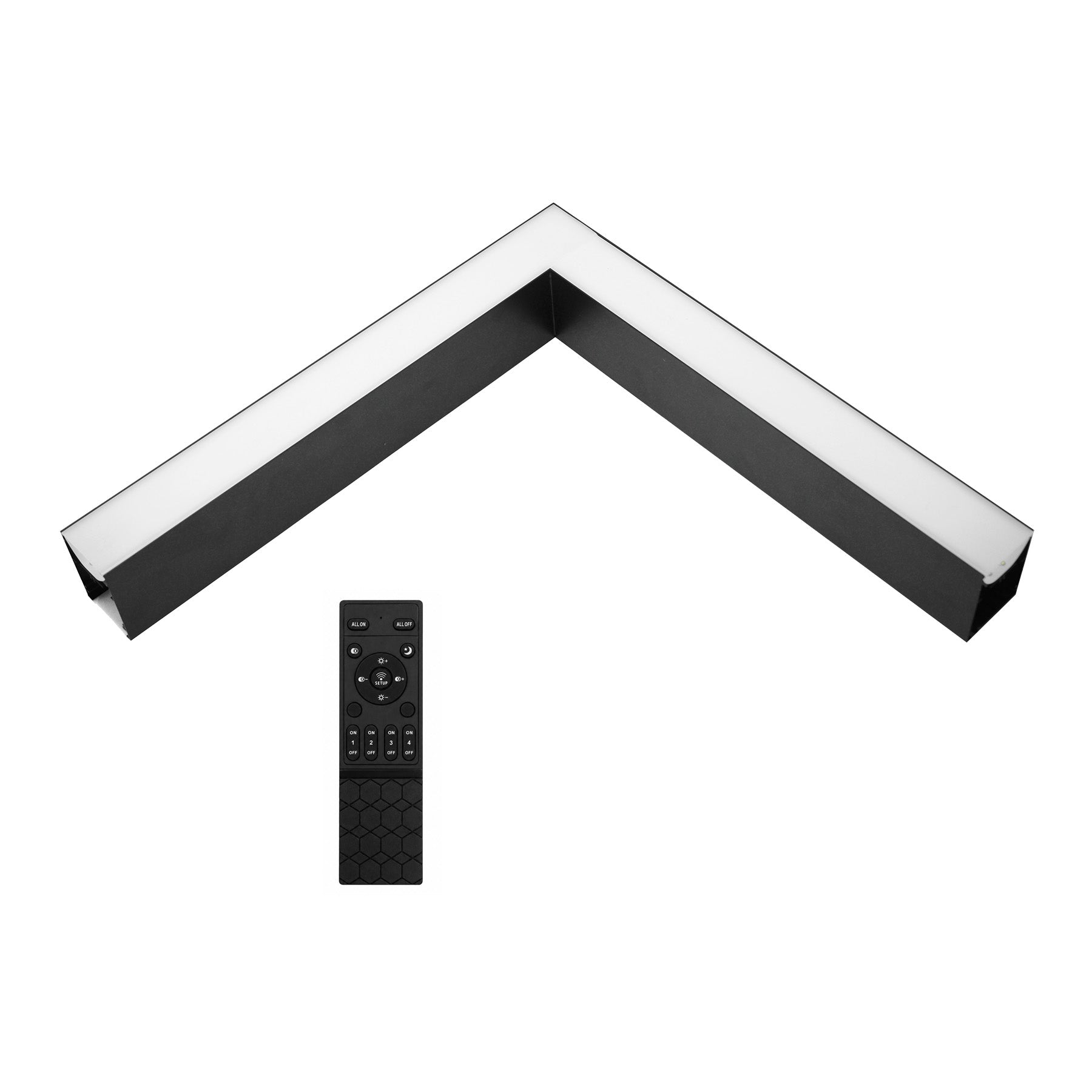 G.W.S LED Wholesale LED Linear Lights RF Remote Control / Black / 3CCT (3000K+4000K+6000K) LED Linear Light 90° L Shape Connector Module