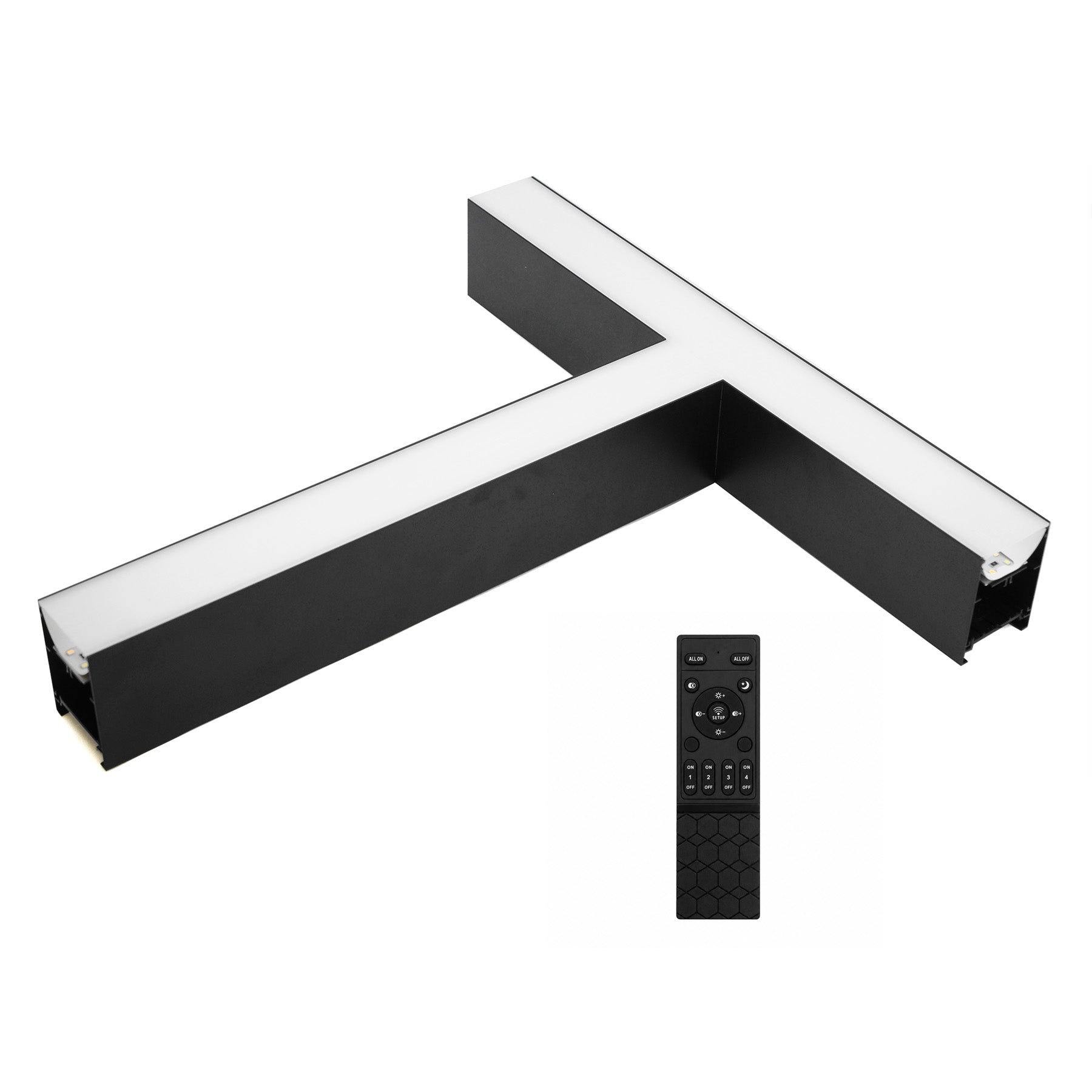 G.W.S LED Wholesale LED Linear Lights RF Remote Control / Black / 3CCT (3000K+4000K+6000K) LED Linear Light T Shape Connector Module