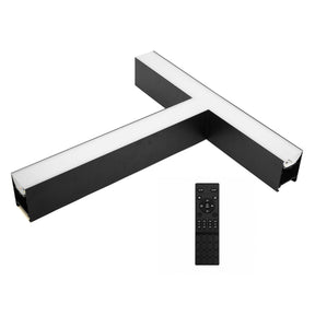 G.W.S LED Wholesale LED Linear Lights RF Remote Control / Black / 3CCT (3000K+4000K+6000K) LED Linear Light T Shape Connector Module