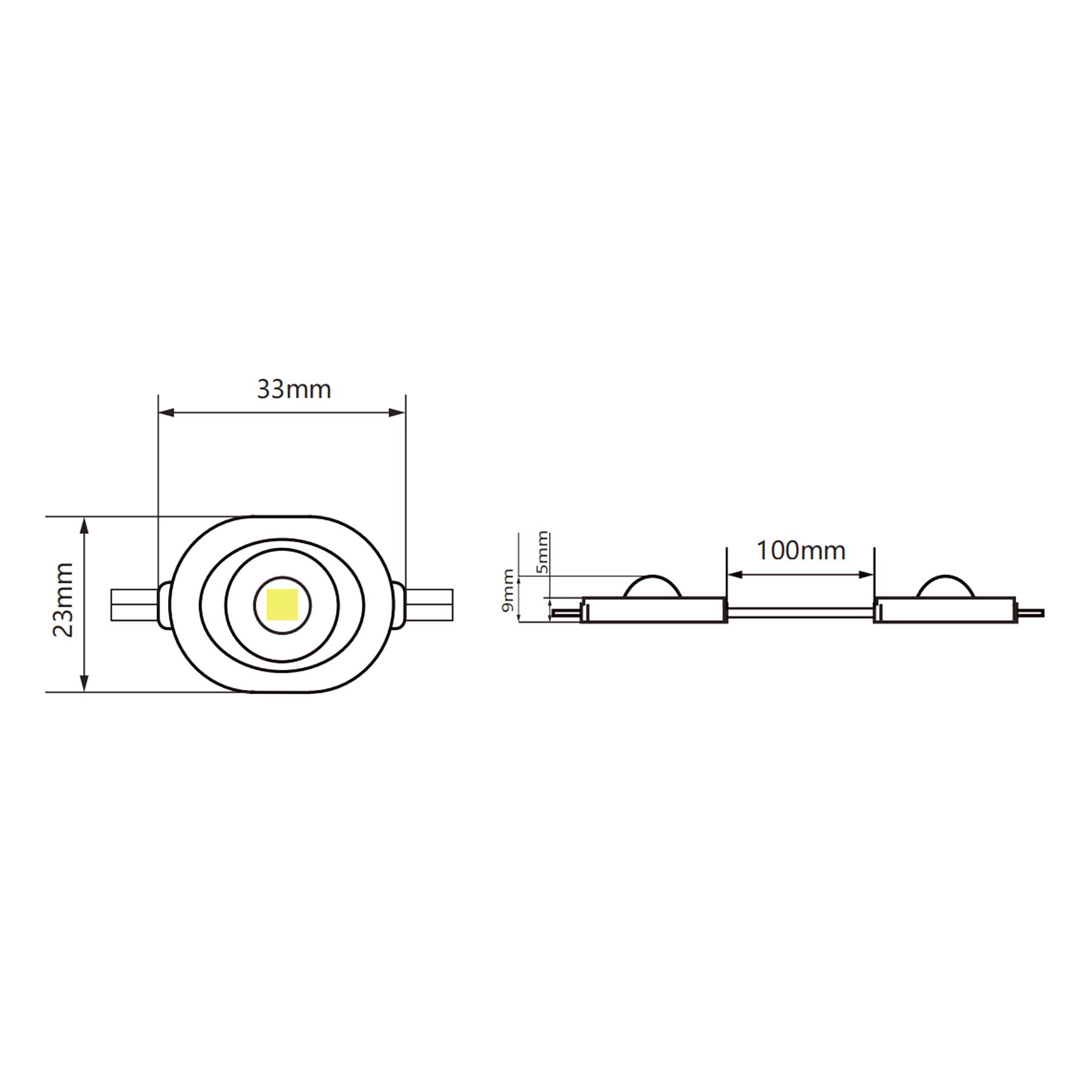 G.W.S LED Wholesale LED Module Lights 2835 1W 1 LED Injection Module – 12V Cool White, IP67 for Signage