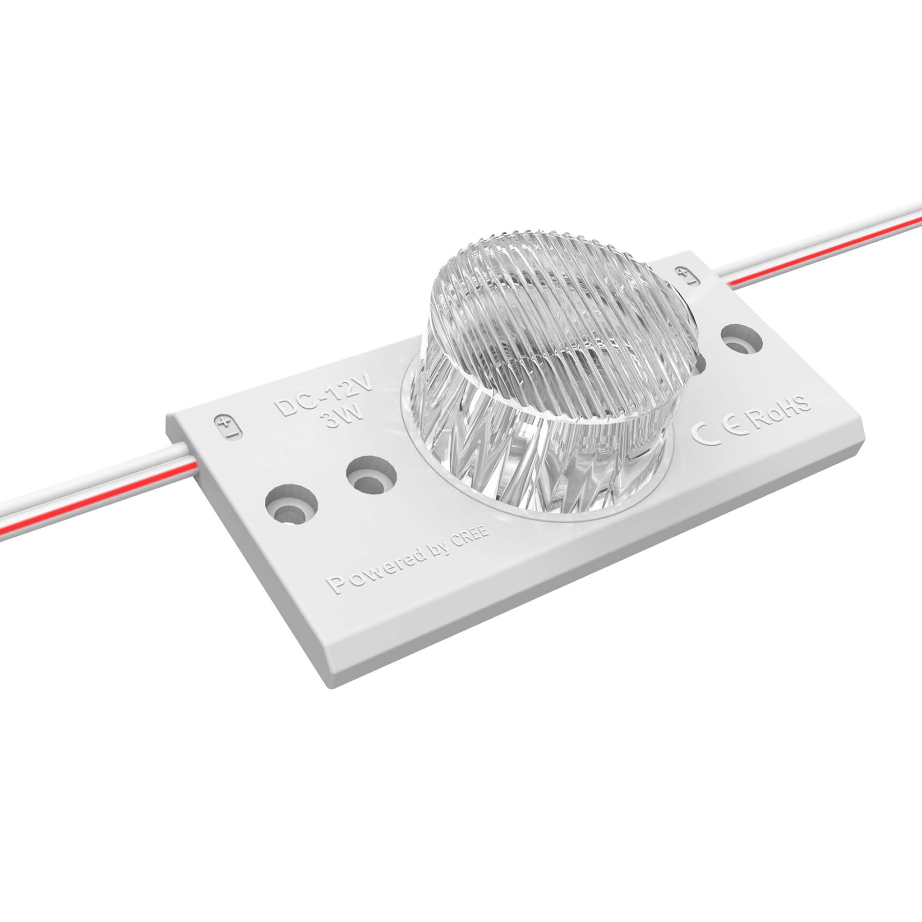G.W.S LED Wholesale LED Module Lights 2835 3W 1 LED Sidelight Injection Module – 12V Cool White, IP67, 15°x45° Beam
