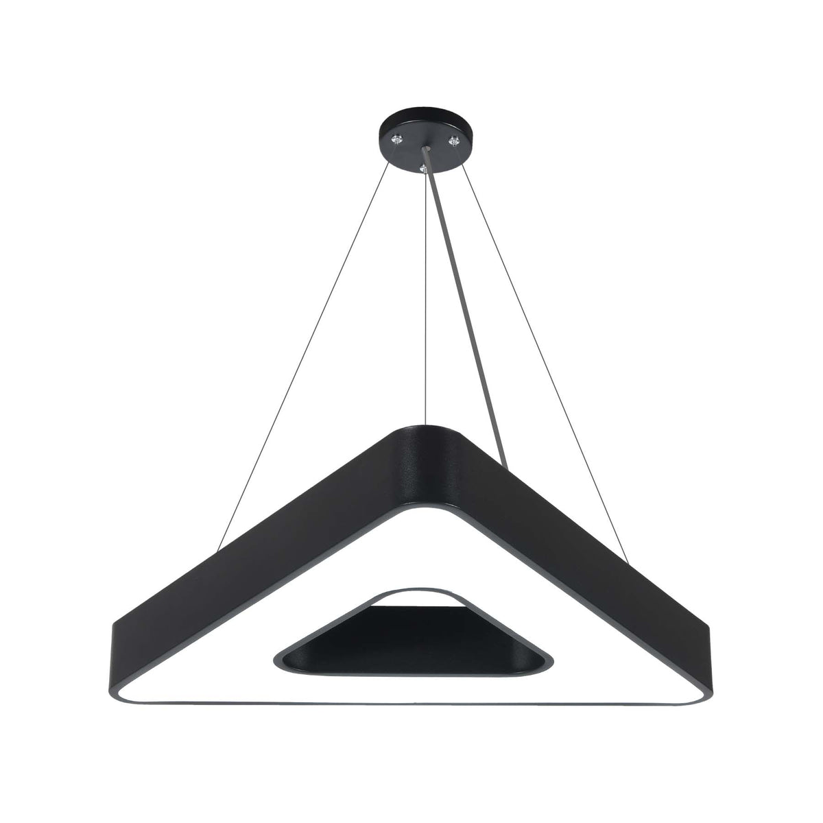 G.W.S LED Wholesale LED Pendant Light 36W / 3CCT (3000K+4000K+6500K) Black LED Triangular Halo Pendant Light 3CCT
