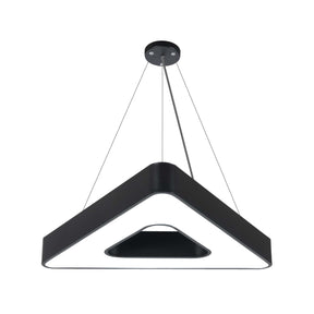 G.W.S LED Wholesale LED Pendant Light 36W / 3CCT (3000K+4000K+6500K) Black LED Triangular Halo Pendant Light 3CCT