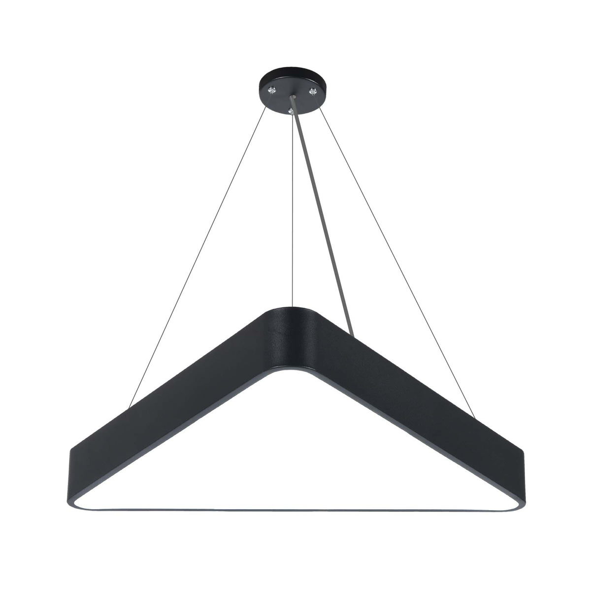 G.W.S LED Wholesale LED Pendant Light 48W / 3CCT (3000K+4000K+6500K) Black LED Triangular Pendant Light 3CCT