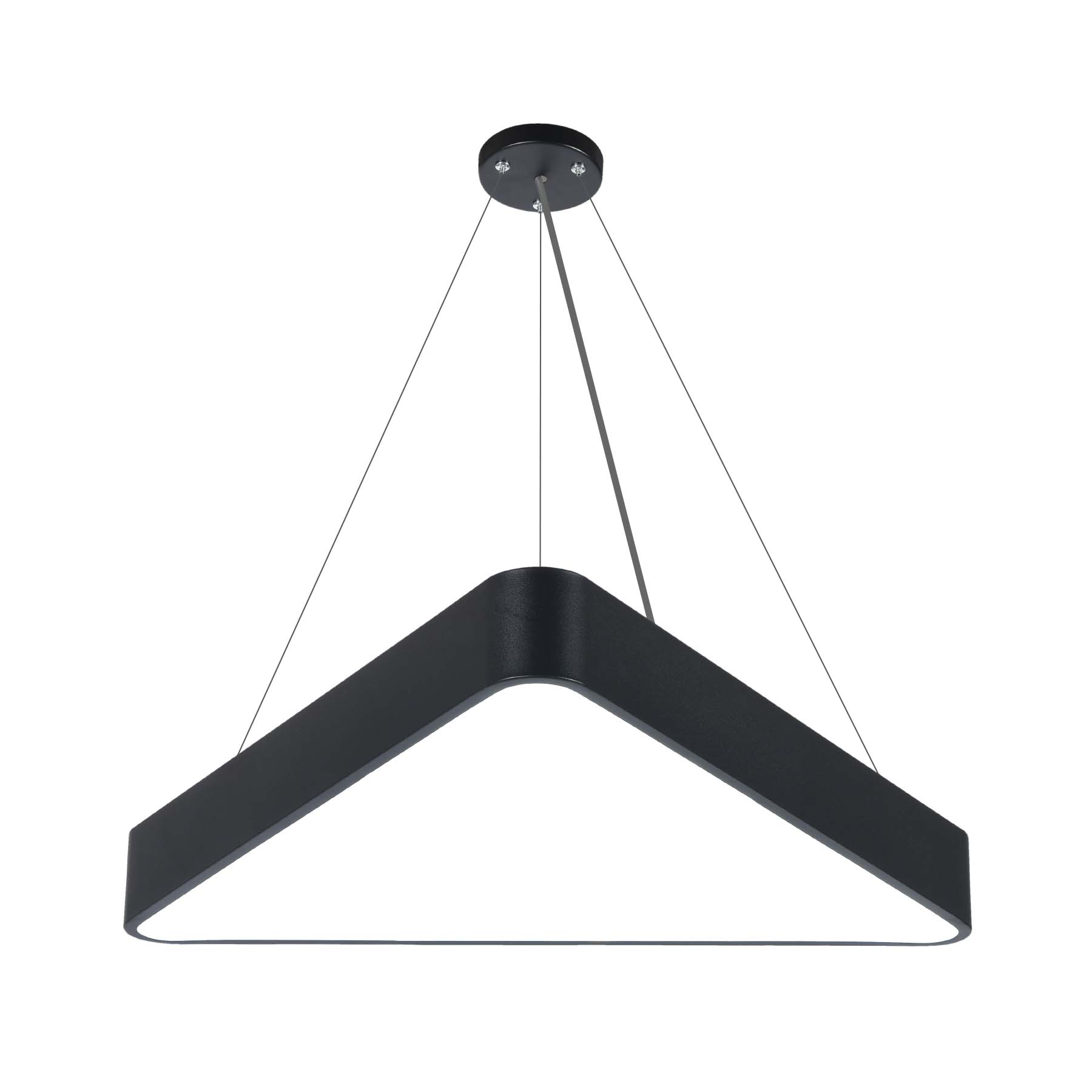 G.W.S LED Wholesale LED Pendant Light 48W / 3CCT (3000K+4000K+6500K) Black LED Triangular Pendant Light 3CCT
