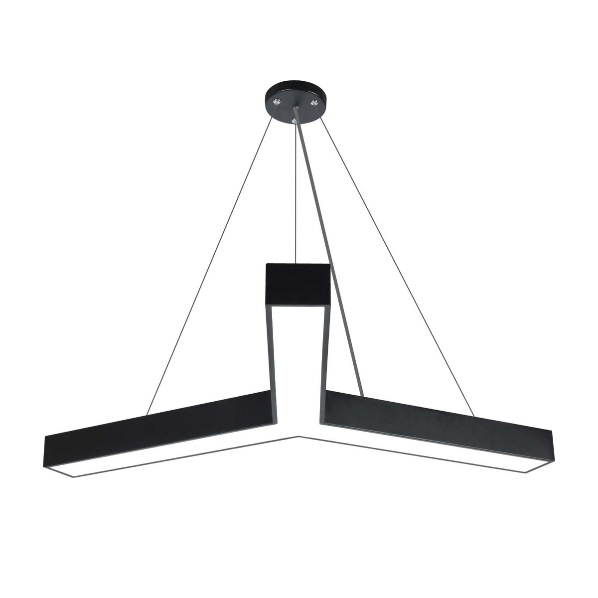 G.W.S LED Wholesale LED Pendant Light 48W / 3CCT (3000K+4000K+6500K) Black LED Y Shape Pendant Light 3CCT