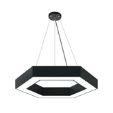 G.W.S LED Wholesale LED Pendant Light Black LED Hexagon Halo Pendant Light 3CCT