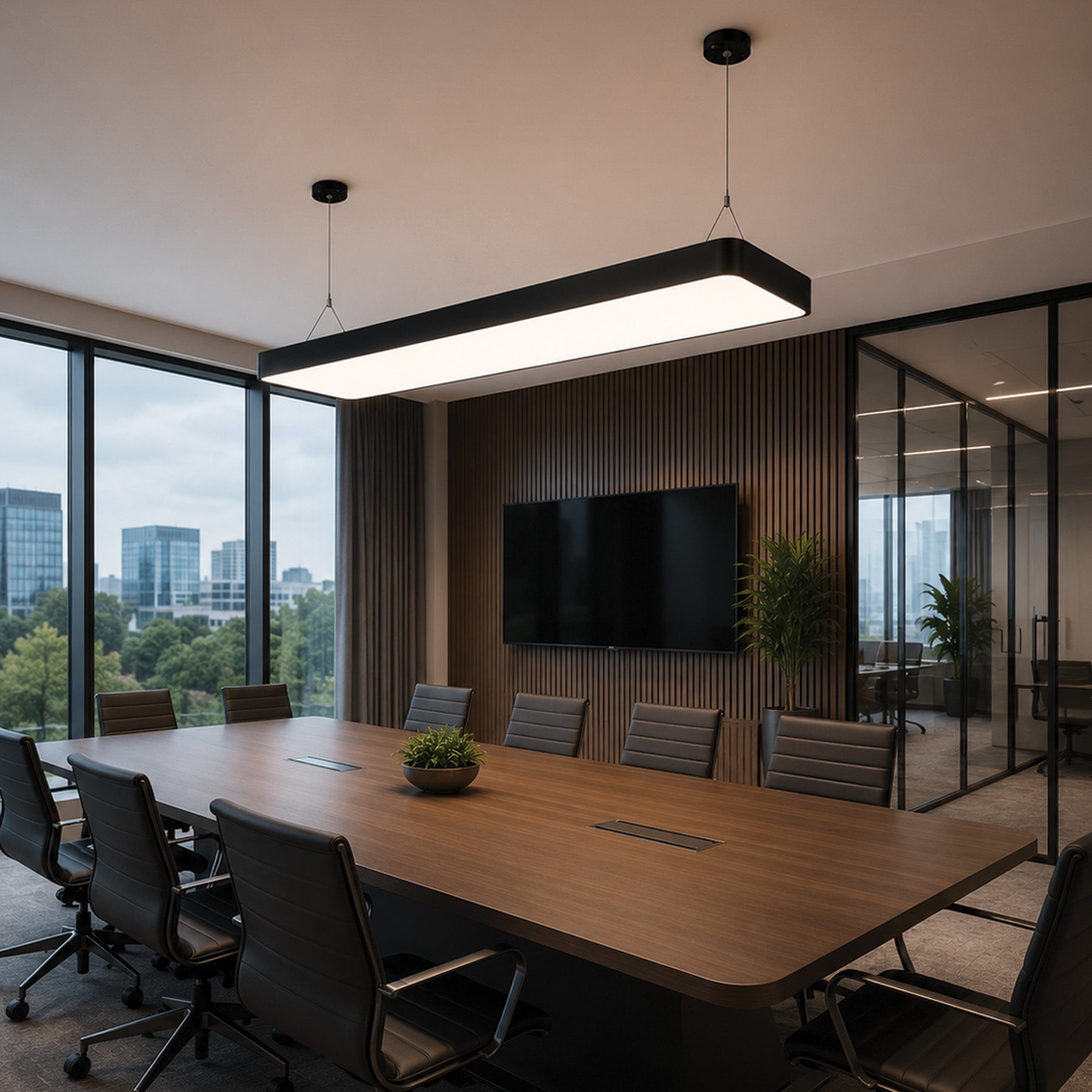 G.W.S LED Wholesale LED Pendant Light Black LED Rectangular Pendant Light 3CCT