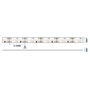 G.W.S LED Wholesale LED Strip Lights 5M / SPI RGB LED COB Strip Light, Seamless, 5M Reel, IP20, 24V, 12mm Wide, SPI Digital Pixel RGB, 32 Pixels/M
