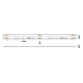 G.W.S LED Wholesale LED Strip Lights 5M / SPI RGBWW LED COB Strip Light, Seamless, 5M Reel, IP20, 24V, 12mm Wide, SPI Digital Pixel RGB+Warm White
