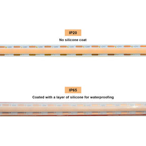 G.W.S LED Wholesale LED Strip Lights LED COB Strip Light, Seamless, 10M Reel, IP20/IP65, 24V, 1cm/Cut