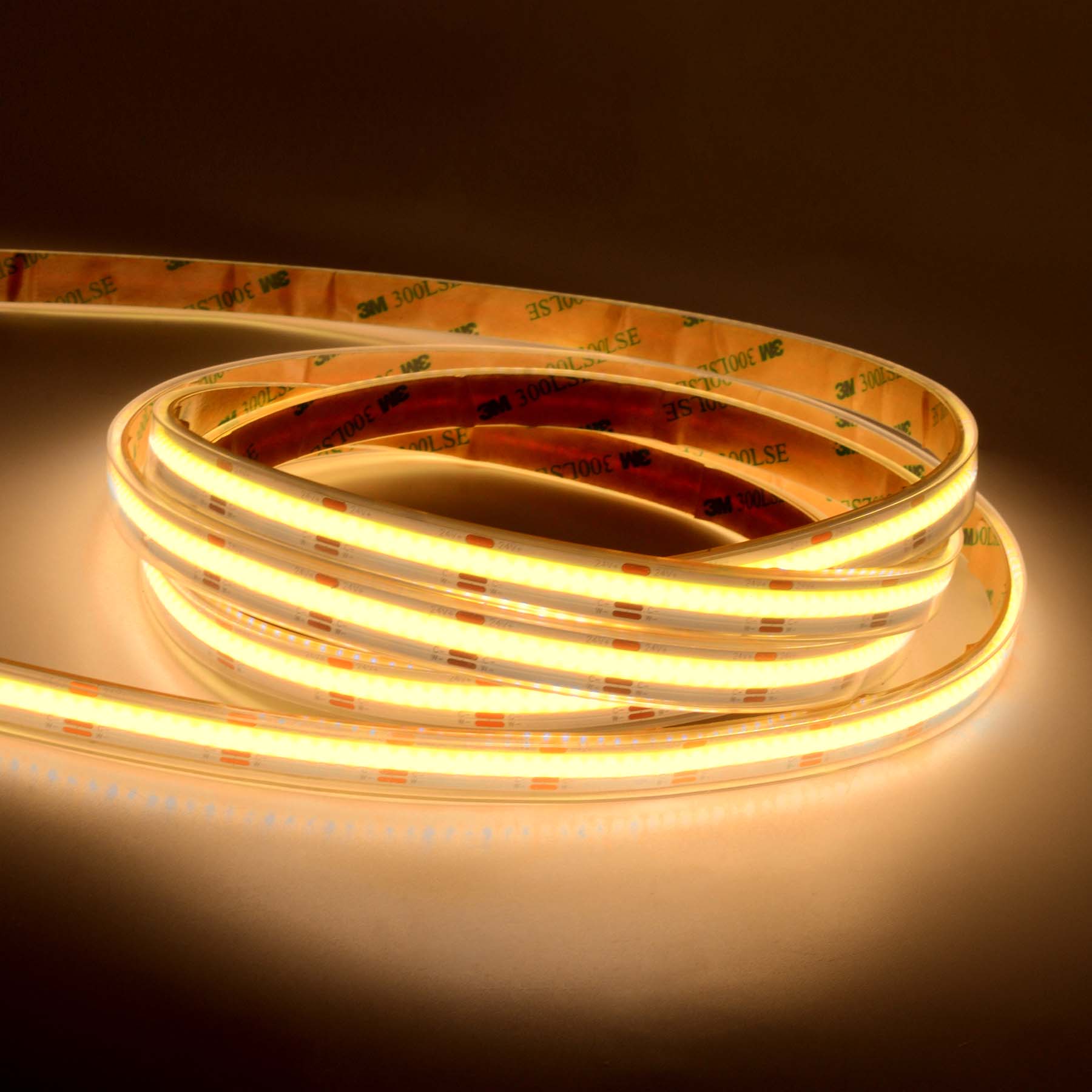 G.W.S LED Wholesale LED Strip Lights LED COB Strip Light, Seamless, 5M Reel, IP20/IP65, 24V, 10mm/12mm Wide, CCT