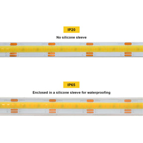 G.W.S LED Wholesale LED Strip Lights LED COB Strip Light, Seamless, 5M Reel, IP20/IP65, 24V, 10mm/12mm Wide, CCT