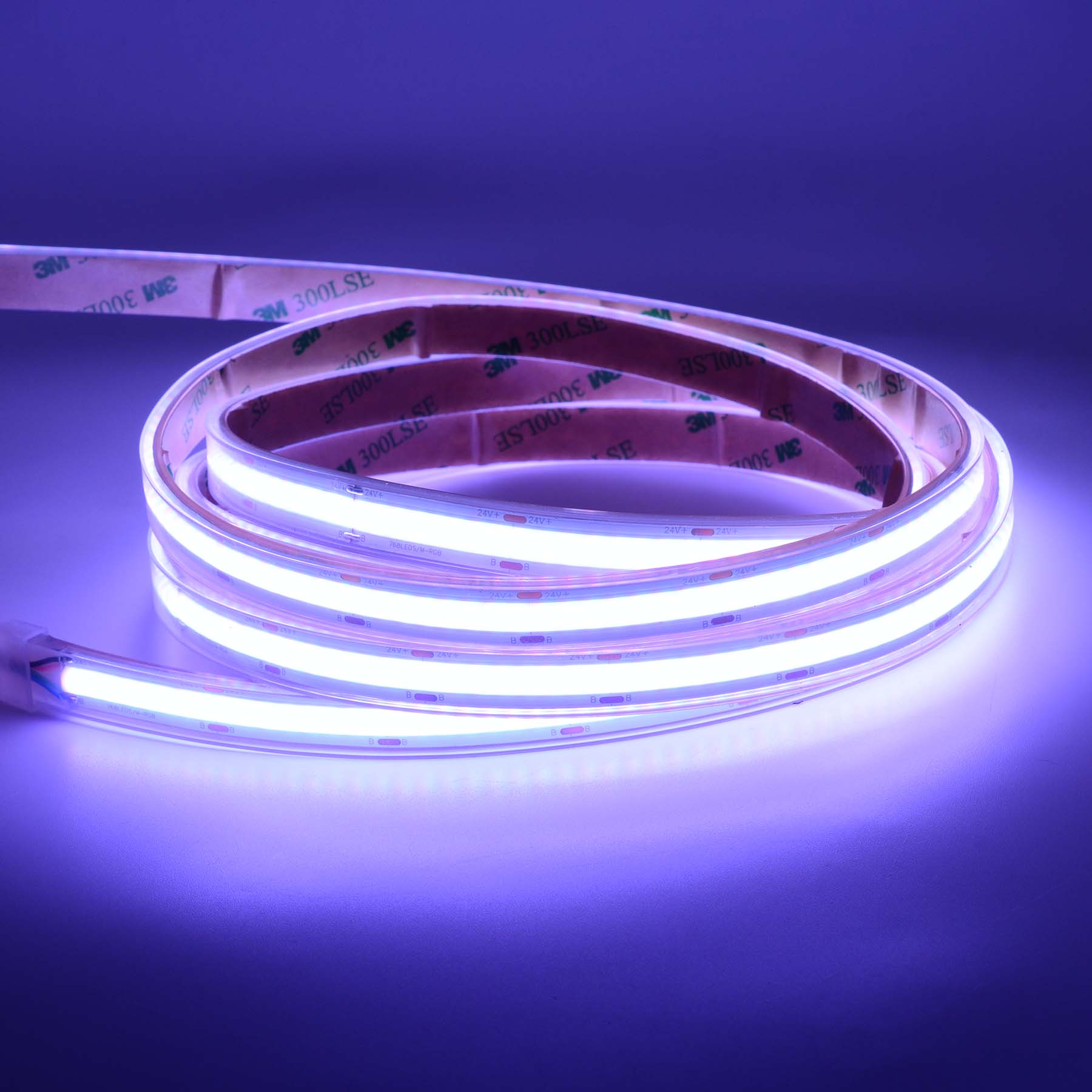 G.W.S LED Wholesale LED Strip Lights LED COB Strip Light, Seamless, 5M Reel, IP20/IP65, 24V, 10mm/12mm Wide, RGB